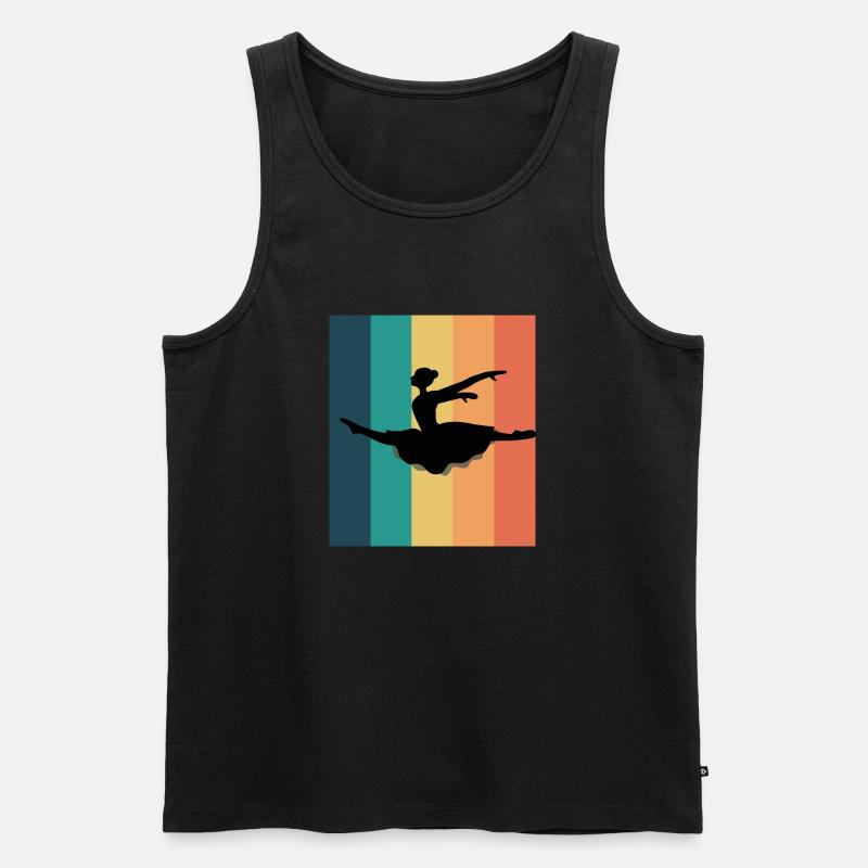 Dancing Dance Music - Männer Premium Bio Tank Top - Schwarz