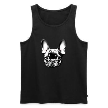 Propriétaires de chiens Chien Bulldog Chiens Propriétaires de chiens - Débardeur bio Premium Homme - noir - Devant - Michal (187cm)