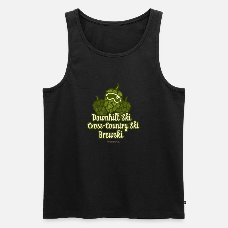 Après Ski Brewski ☛ www.spassprediger.de - Männer Premium Bio Tank Top - Schwarz