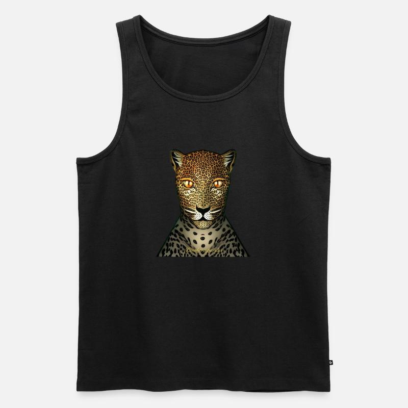 Leopard - Männer Premium Bio Tank Top - Schwarz