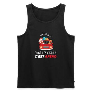 pull moche noël humour idée cadeau vêtement famill - Débardeur bio Premium Homme - noir - Devant - Michal (187cm)