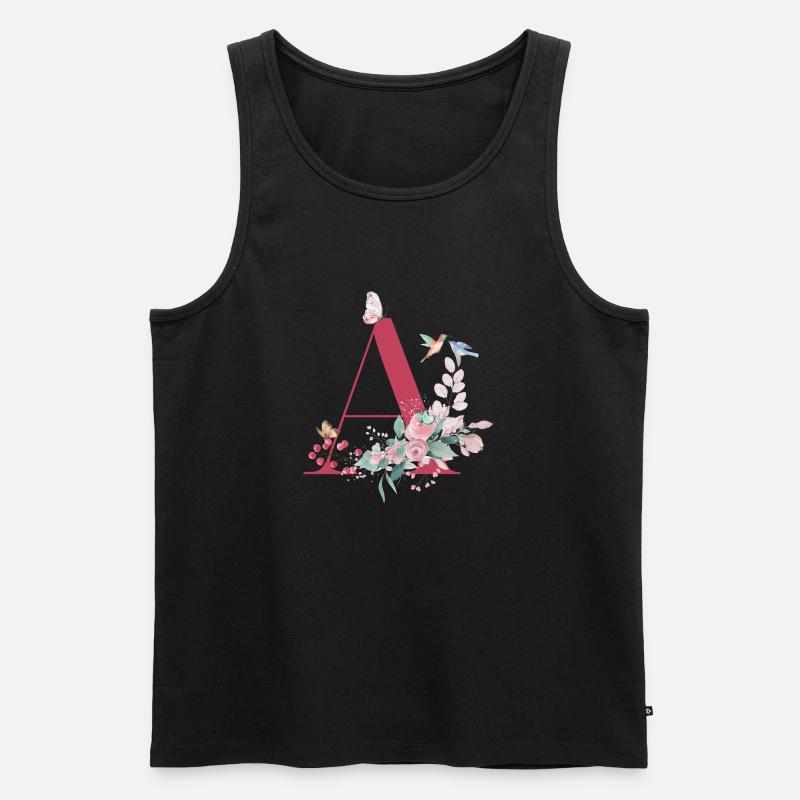 Brief an Floral - Geschenkidee - Männer Premium Bio Tank Top - Schwarz