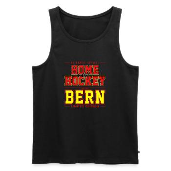 Bern - Männer Premium Bio Tank Top - Schwarz - Vorne - AI Model Male 178 light (178cm)