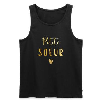 Petite sœur - Débardeur bio Premium Homme - noir - Devant - Michal (187cm)