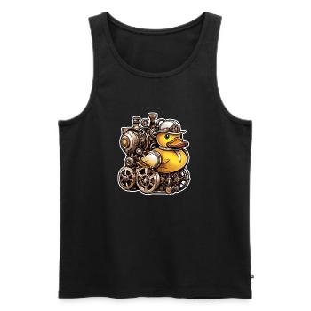 Gummiente / Badeente / Wasser / Badewanne - Männer Premium Bio Tank Top - Schwarz - Vorne - AI Model Male 178 light (178cm)