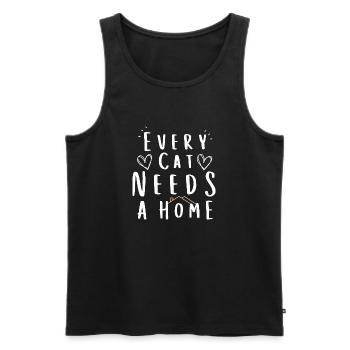 Every Cat Needs A Home,Funny Sphynx Cat Tee-shirt - Men's Premium Organic Tank Top - black - Front - Michal (187cm)