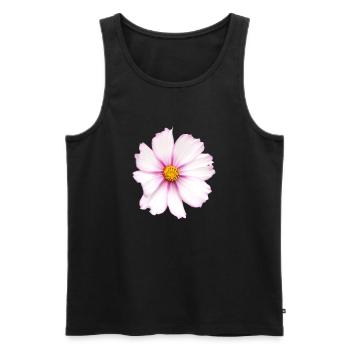 Fleur blanche - Débardeur bio Premium Homme - noir - Devant - AI Model Male 178 light (178cm)