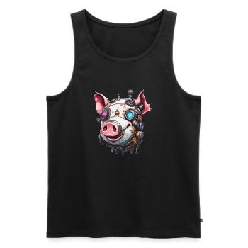 Robot Animal / AI / Mechanized Animals / Comic - Men's Premium Organic Tank Top - black - Front - AI Model Male 178 light (178cm)