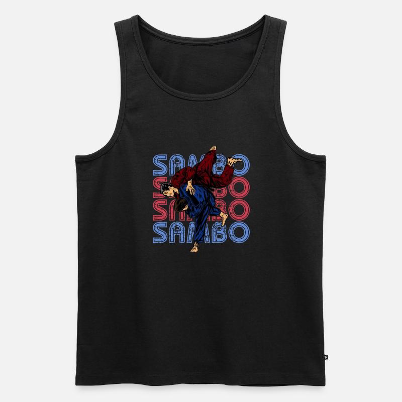 Sambo Selbstverteidigung UdSSR Kampfkunst - Männer Premium Bio Tank Top - Schwarz