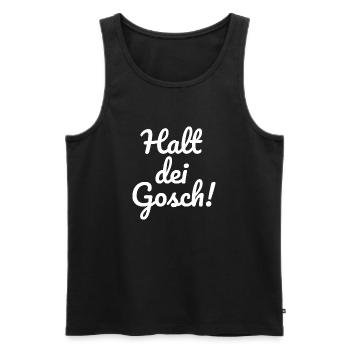 Mannheim Monnem Mannheimat - Männer Premium Bio Tank Top - Schwarz - Vorne - AI Model Male 178 light (178cm)