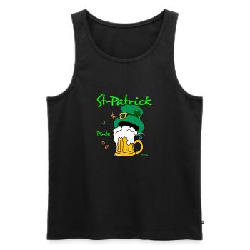 St Patrick - Débardeur bio Premium Homme - noir - Devant - Michal (187cm)