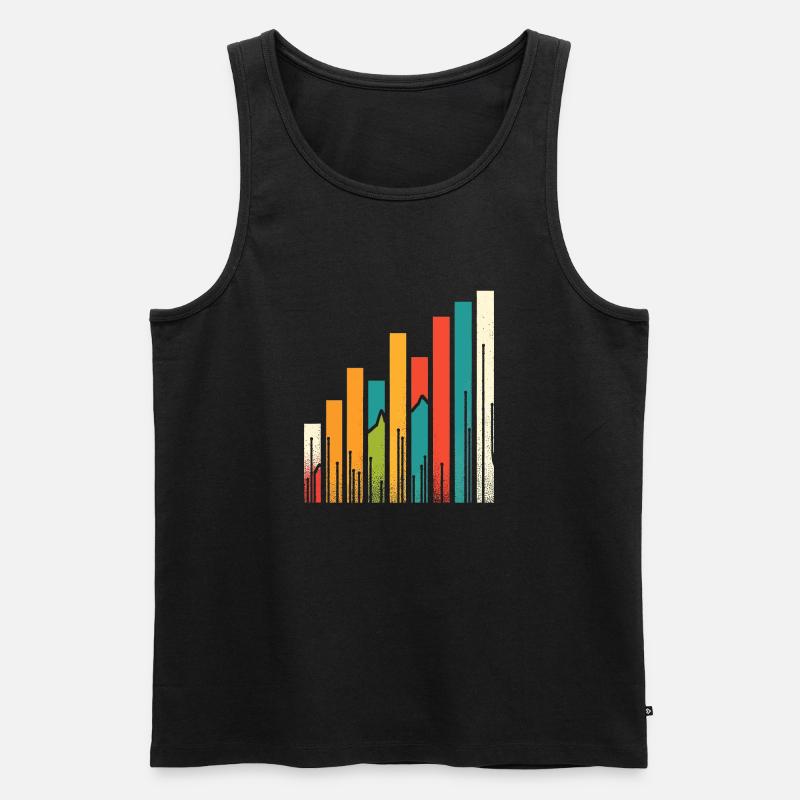 Datenanalyse & Diagramme - Visuelle Geschenkidee - Männer Premium Bio Tank Top - Schwarz