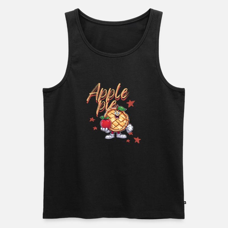 Pie & Apfel - Männer Premium Bio Tank Top - Schwarz