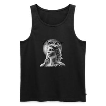 douceur - Débardeur bio Premium Homme - noir - Devant - Michal (187cm)