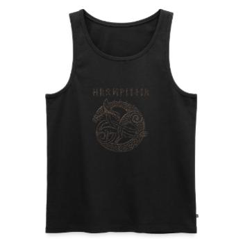 Vikings norden valhalla schweden skandinavien flaga - Männer Premium Bio Tank Top - Schwarz - Vorne - Michal (187cm)