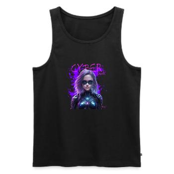 Cyber punk - Débardeur bio Premium Homme - noir - Devant - Michal (187cm)