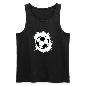 Blobs de football - Débardeur bio Premium Homme - noir - Devant - Michal (187cm)
