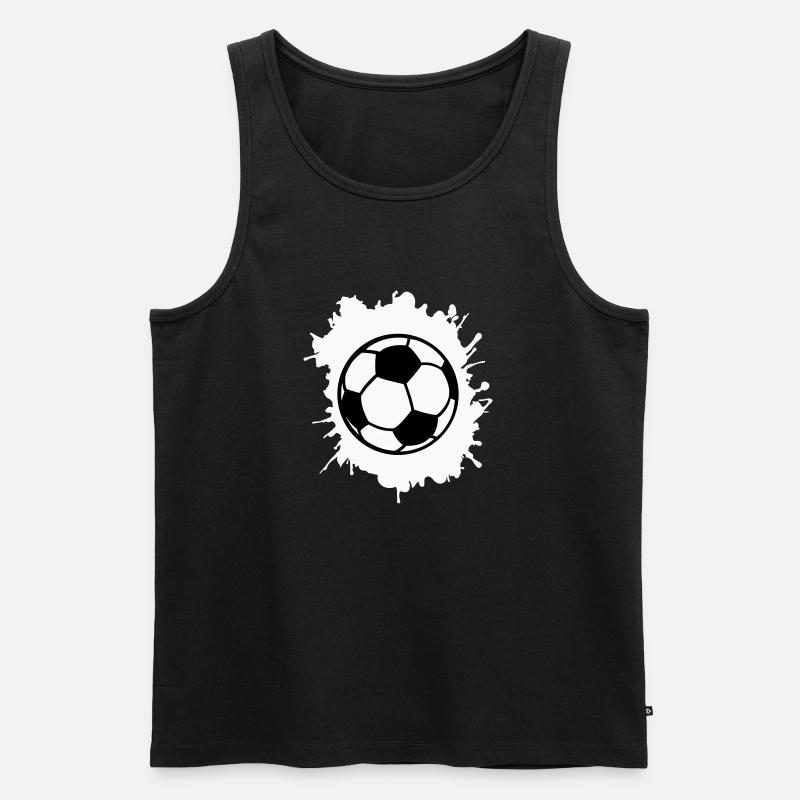 fußball klecks - Männer Premium Bio Tank Top - Schwarz
