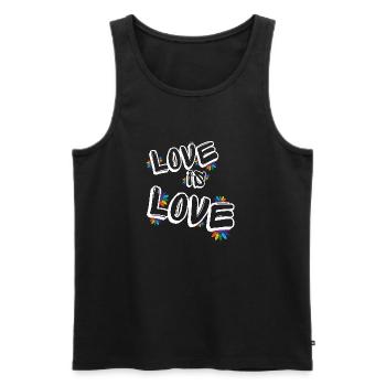 Love Is Love - Débardeur bio Premium Homme - noir - Devant - Michal (187cm)