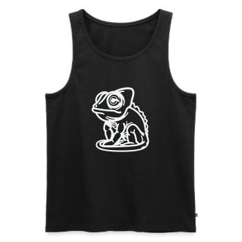 Chameleon - Men's Premium Organic Tank Top - black - Front - AI Model Male 178 light (178cm)