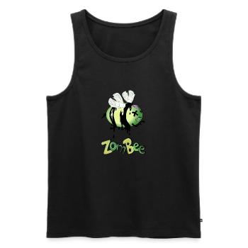 ZomBee - Männer Premium Bio Tank Top - Schwarz - Vorne - Michal (187cm)