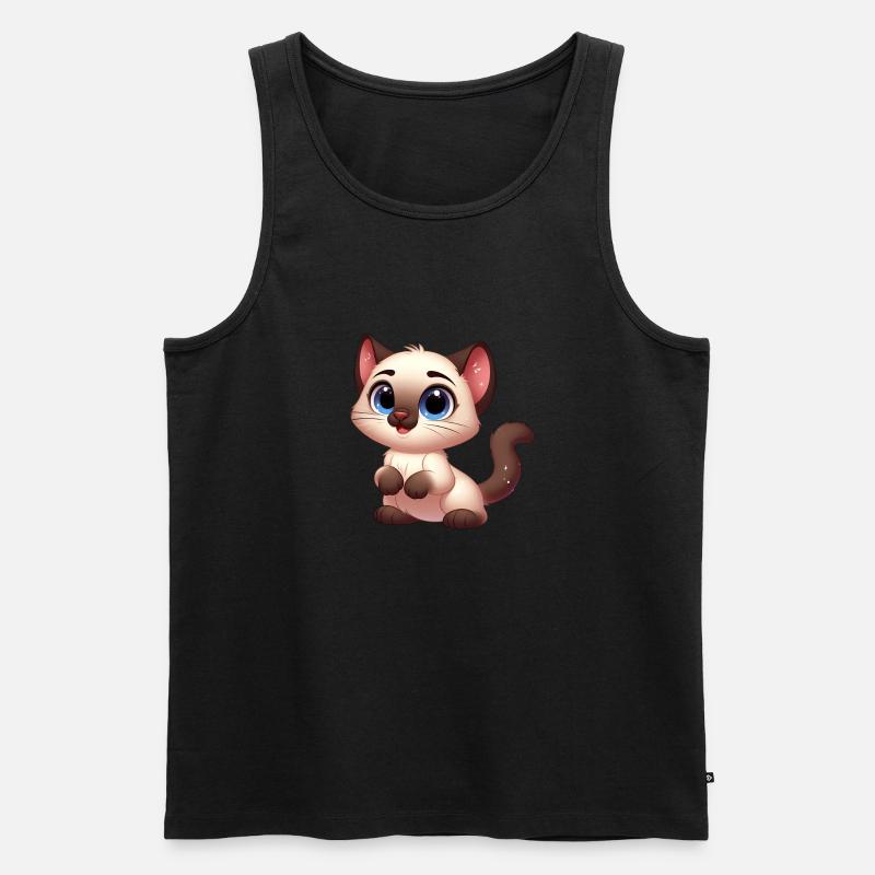 Siamesisch 21 - Männer Premium Bio Tank Top - Schwarz