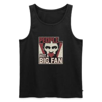 Pas fan des humains - Débardeur bio Premium Homme - noir - Devant - Michal (187cm)
