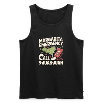 Blague pour les amis de Margarita - Débardeur bio Premium Homme - noir - Devant - Michal (187cm)