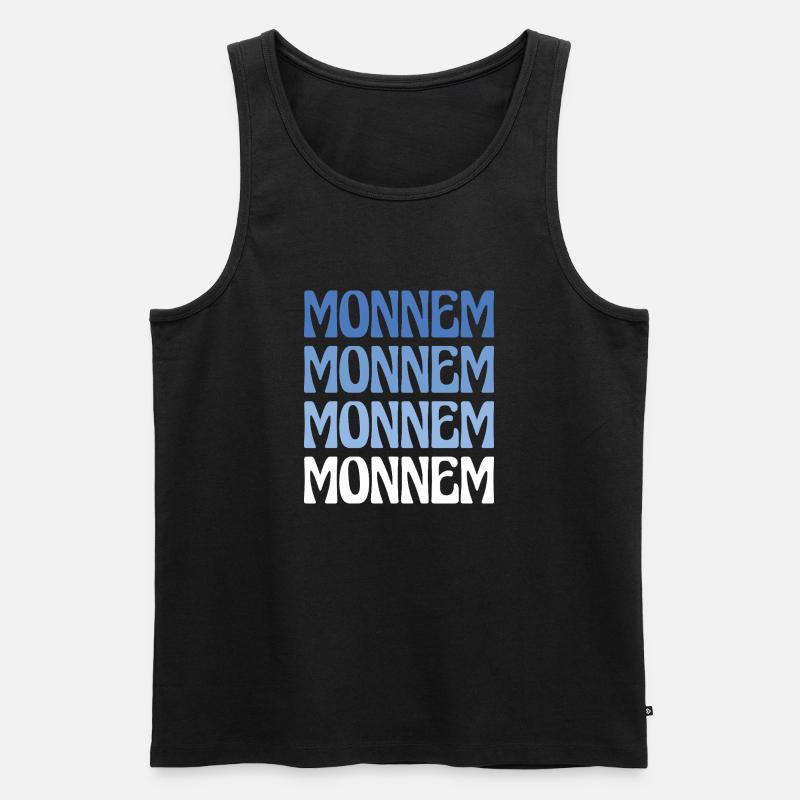 Monnem Mannheim Dialekt Geschenk - Männer Premium Bio Tank Top - Schwarz