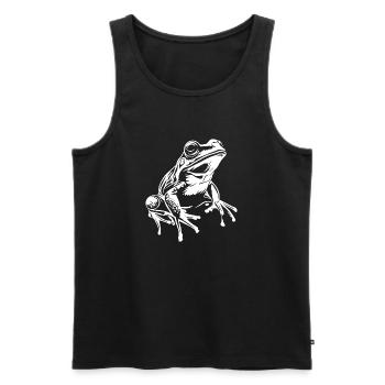 Frosch Graphic - Männer Premium Bio Tank Top - Schwarz - Vorne - AI Model Male 178 light (178cm)