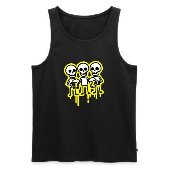 Party Crew Skelett Bier - Männer Premium Bio Tank Top - Schwarz - Vorne - AI Model Male 178 light (178cm)