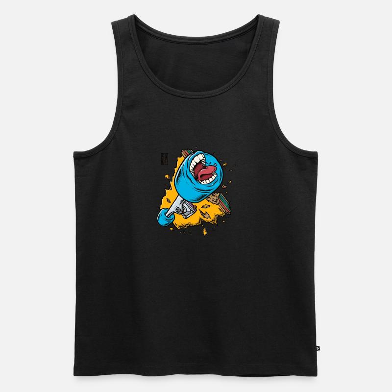 sodt screaming broken board - Männer Premium Bio Tank Top - undefined