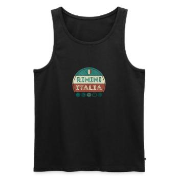 Rimini Adriatic Italy Holiday Souvenir - Men's Premium Organic Tank Top - black - Front - Michal (187cm)