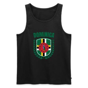 Dominica - Men's Premium Organic Tank Top - black - Front - AI Model Male 178 light (178cm)