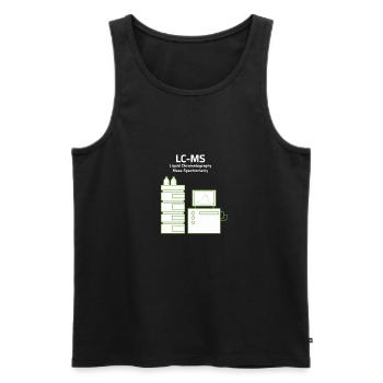 LCMS Flüssigkeitschromatographie Massenspektrometrie - Männer Premium Bio Tank Top - Schwarz - Vorne - AI Model Male 178 light (178cm)