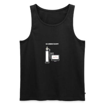 Chromatographie en phase gazeuse - Débardeur bio Premium Homme - noir - Devant - AI Model Male 178 light (178cm)