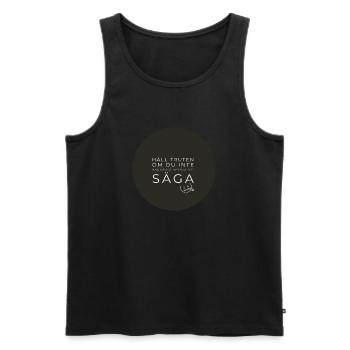 Hold the gut - Men's Premium Organic Tank Top - black - Front - AI Model Male 178 light (178cm)