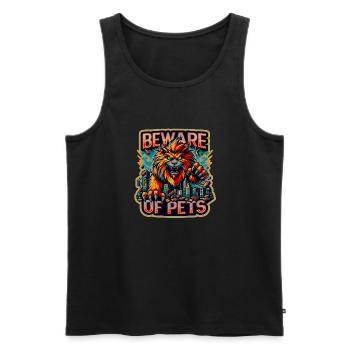 Cochon d’Inde Catastrophe Horreur Animale - Débardeur bio Premium Homme - noir - Devant - Michal (187cm)