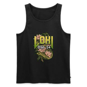Norse Viking Mythology Design for Viking Warriors - Männer Premium Bio Tank Top - Schwarz - Vorne - Michal (187cm)