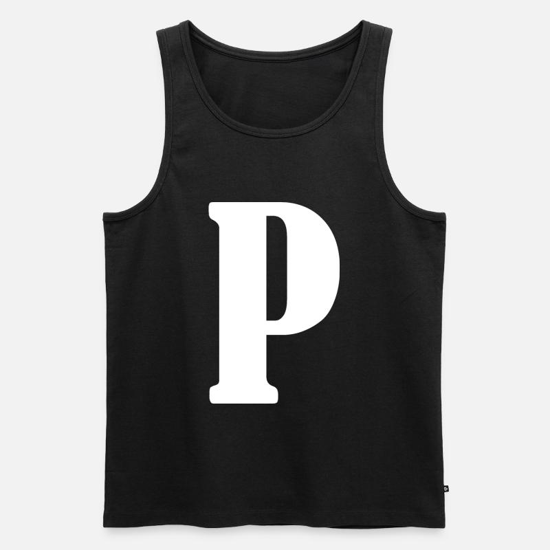 P - Männer Premium Bio Tank Top - Schwarz
