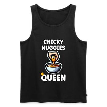 Chicken Nuggets Nug Life Quote - Men's Premium Organic Tank Top - black - Front - Michal (187cm)