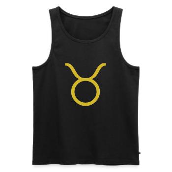 Signe du zodiaque Taureau, design exclusif de t-shirt - Débardeur bio Premium Homme - noir - Devant - Michal (187cm)