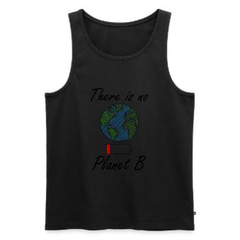There is no planet b Batterie - Männer Premium Bio Tank Top - Schwarz - Vorne - Michal (187cm)