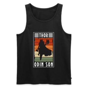 Odin Nordique - Débardeur bio Premium Homme - noir - Devant - Michal (187cm)