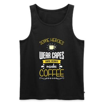 Espresso coffee bean coffee lovers - Men's Premium Organic Tank Top - black - Front - AI Model Male 178 light (178cm)
