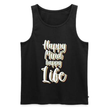 Cloverleaf Positive Holiday - Men's Premium Organic Tank Top - black - Front - AI Model Male 178 light (178cm)