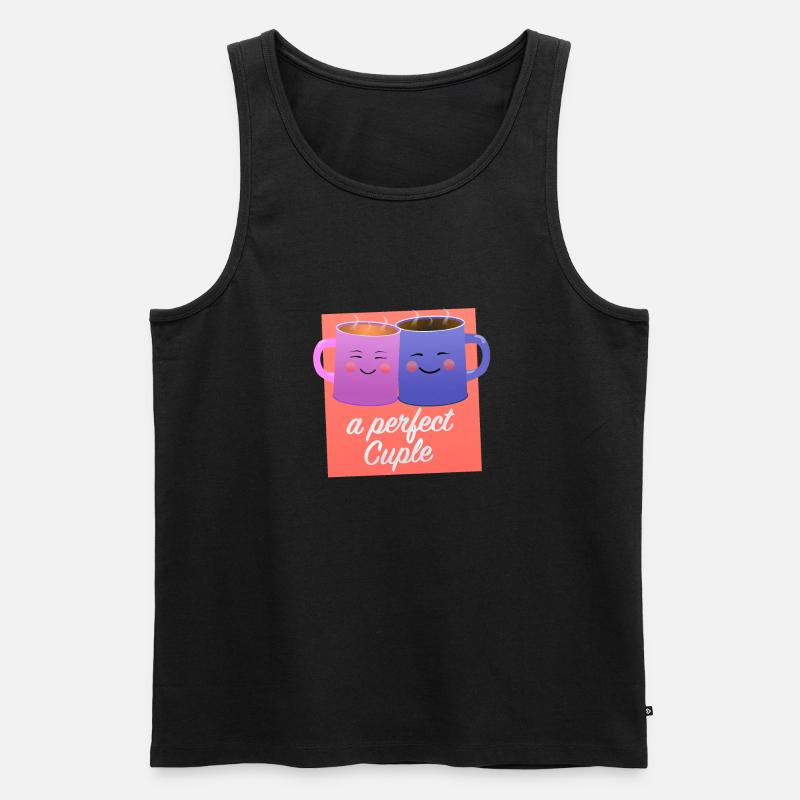 a perfect cuple - Männer Premium Bio Tank Top - Schwarz