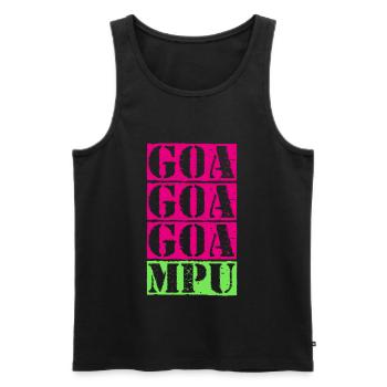 GOA, GOA, GOA, MPU!! - Männer Premium Bio Tank Top - Schwarz - Vorne - Michal (187cm)