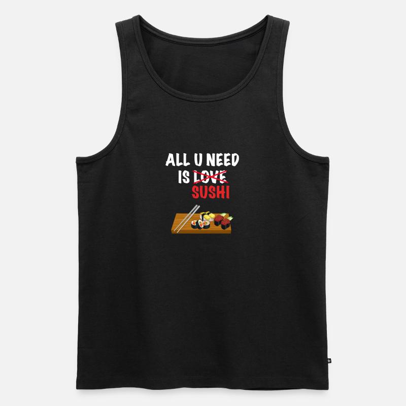 Sushi Lover - Männer Premium Bio Tank Top - Schwarz