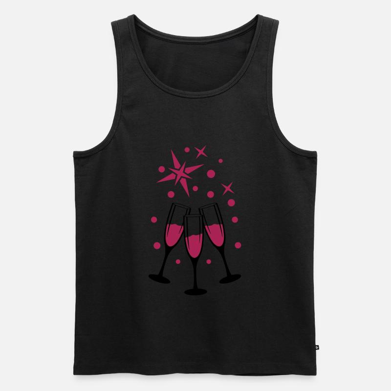 sekt glas - Männer Premium Bio Tank Top - undefined